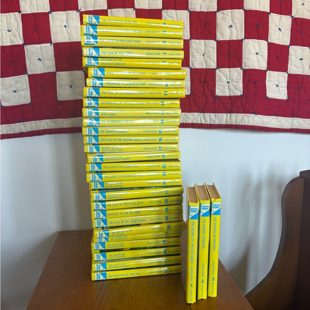 31 Vintage Nancy Drew Hardcover Lot by Carolyn Keene, Mystery Books - Rare, Set